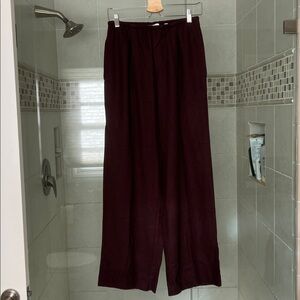 Vince Plum Wide-Leg Pull-On Pants